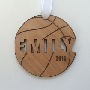 Basketball Ornament Basketball Boys Basketball Gifts Basketball Coach Gift Girls Engraved Ornament Personalized Custom Christmas Ornament