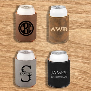 Engraved Can Coolers, Bachelor Party Gifts, Groomsmen Gifts, Groomsmen Proposals, Beer Cooler, Beer Can Holder, bottle holder, Birthday Gift image 2