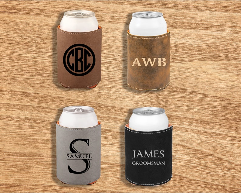 Engraved Can Coolers, Bachelor Party Gifts, Groomsmen Gifts, Groomsmen Proposals, Beer Cooler, Beer Can Holder, bottle holder, Birthday Gift image 2