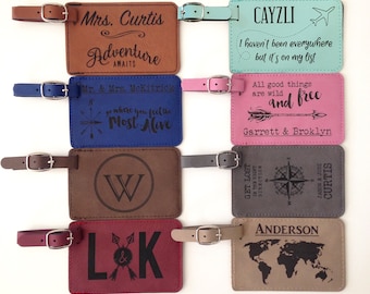 Personalized Luggage Tag Leather Luggage Tag Monogram Luggage Tag Luggage Tags Personalized Mr and Mrs Luggage Tag Custom Luggage Tag Gift
