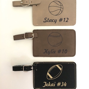 Sports Gift Personalized Luggage Tag Leather Luggage Tag Monogram Luggage Tag Luggage Tags Personalized Custom Luggage Tag Gift