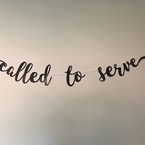 Missionary Banner Called To Serve Glitter Banner LDS Missionary Mission Call Opening Cardstock Decoration Photo Props Decorations