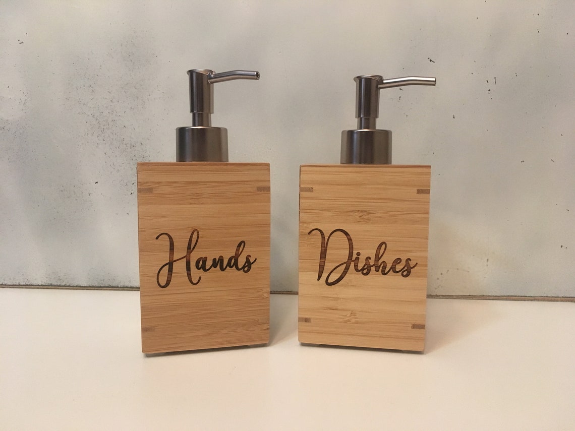 Soap Dispenser Set of 2 Dish Soap and Hand Soap Dispenser Soap Etsy