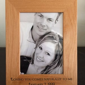 Personalized Solid Wood Frame, Engraved Frame, Custom Frame, Photo Frame, Picture Frame, Frames, Wall Frame, Family Portrait, Birthday Gift 画像 2