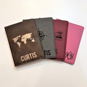 Personalized Passport Holder Passport Cover Case 3rd Leather Anniversary Gift Customized Travel Wallet Passport Wallet Women Men Wedding