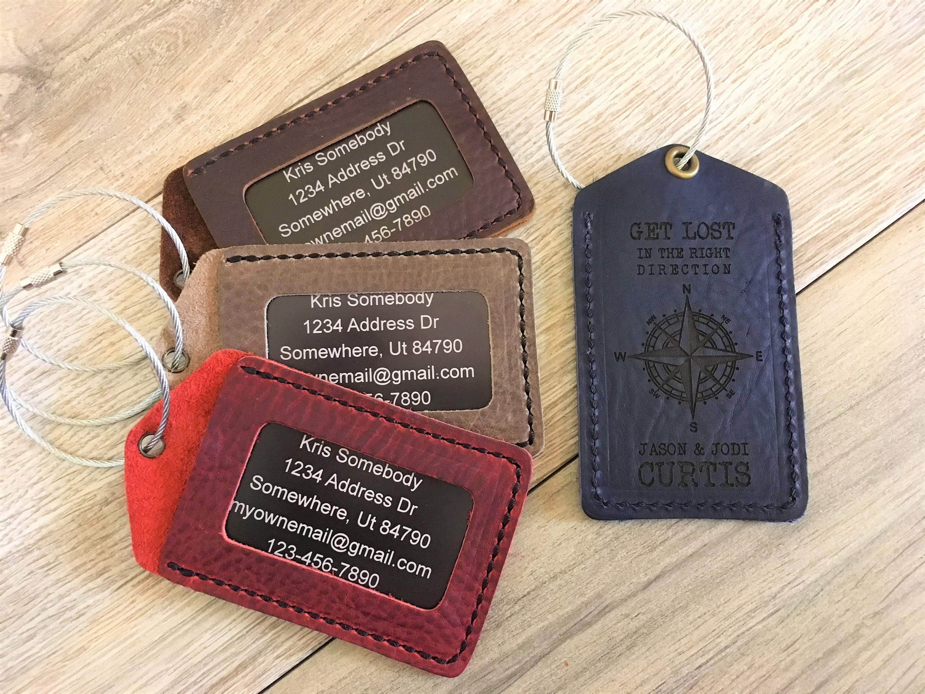 Personalized Leather Luggage Tag Monogram Luggage Tag Mr and - Etsy