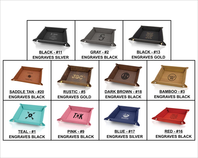 Monogrammed Valet Tray for Men Personalized Leather Catchall Etsy