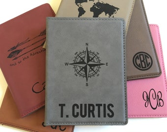 Personalized Passport Cover Passport Holder Passport Wallet Passport Holder Women Men Family Couple Map Wedding Bride Gift for Anniversary