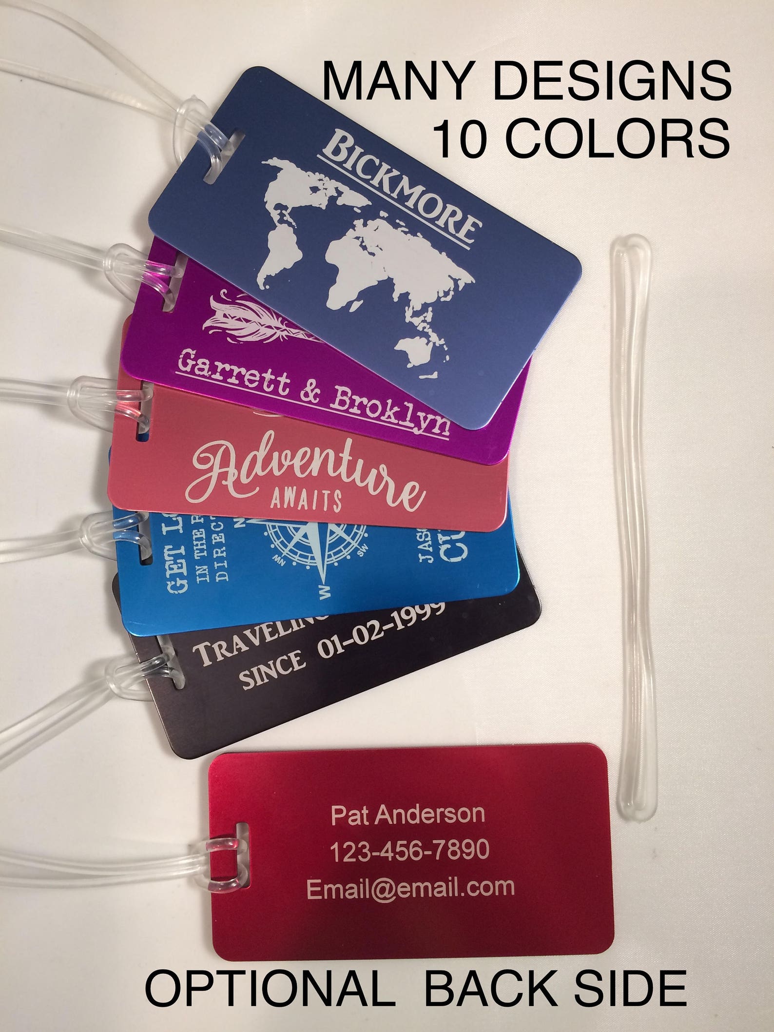 Personalized Metal Luggage Tag Monogram Luggage Tag Luggage Etsy Nederland