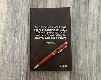 Personalized Journal, Bible Study Journal, Anxiety Journal, RV Travel Journal, Spiritual Journal, Engraved Journal, Our First Year Together