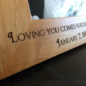Personalized Solid Wood Frame, Engraved Frame, Custom Frame, Photo Frame, Picture Frame, Frames, Wall Frame, Family Portrait, Birthday Gift 画像 3
