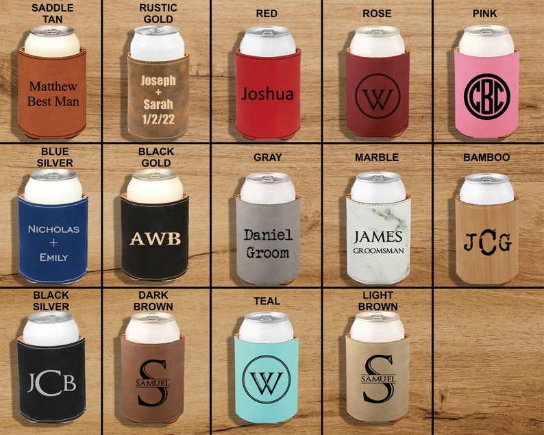 Engraved Can Coolers, Bachelor Party Gifts, Groomsmen Gifts, Groomsmen Proposals, Beer Cooler, Beer Can Holder, bottle holder, Birthday Gift image 9