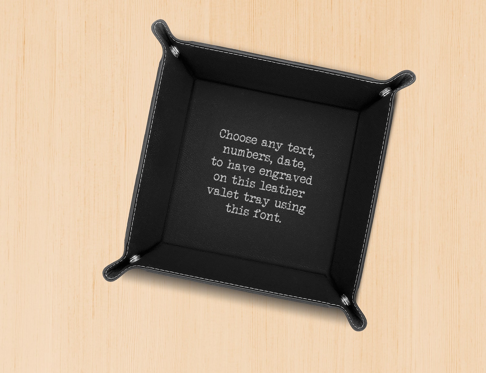 Monogrammed Valet Tray for Men Personalized Leather Catchall Etsy