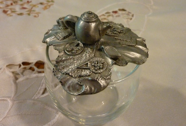 Vintage Potpourri Holder Tea Party Seagull Pewter from Etsy
