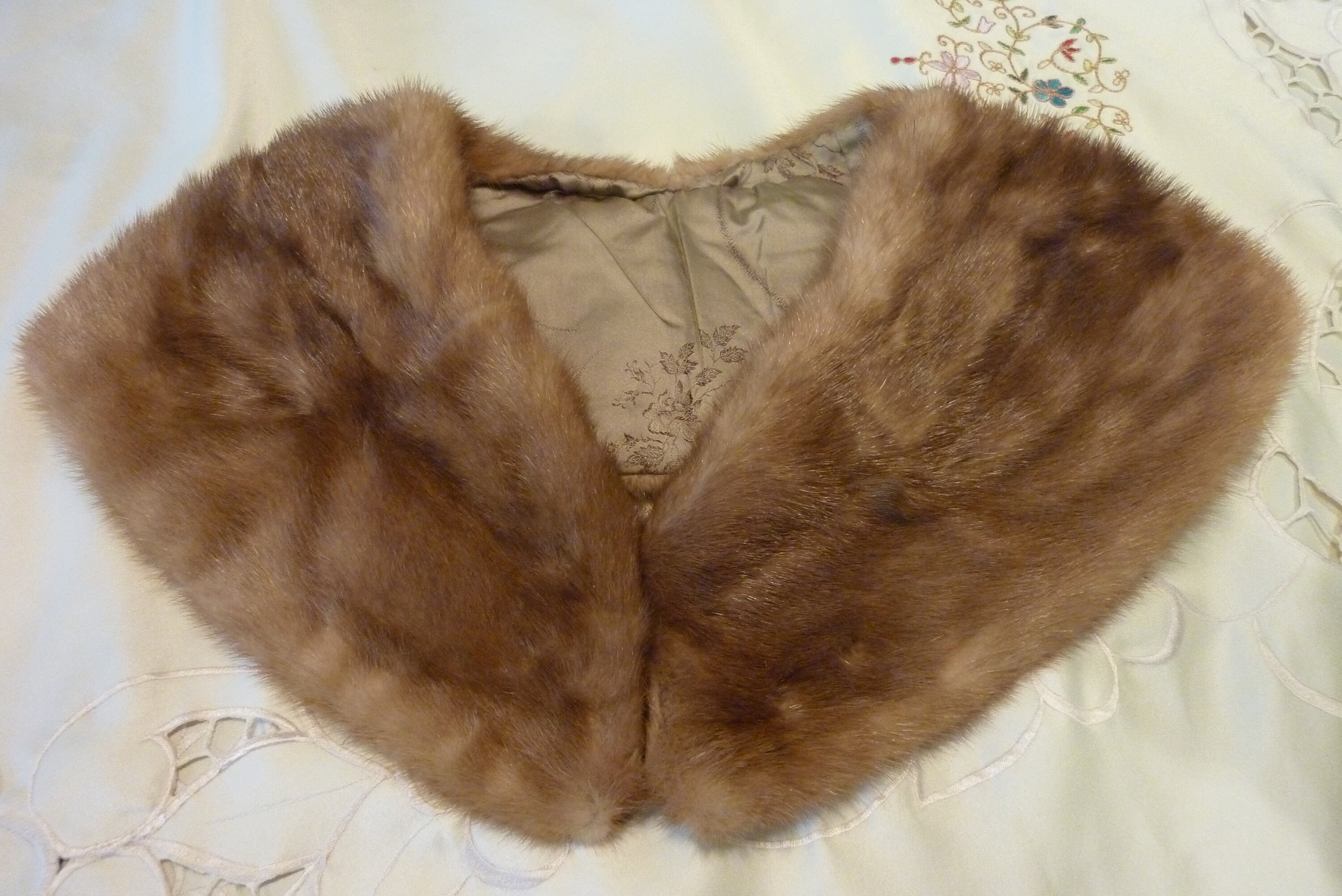 mink fur shoulder wrap
