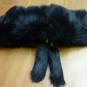Vintage rabbit hair lambswool ear warmer head band Antique Cream - A Soft & Beautiful Rabbit Fur Headband  main image 3