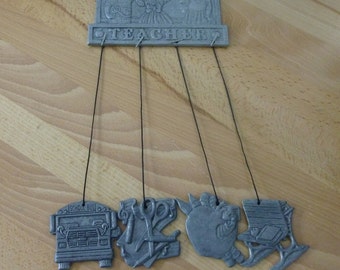 Vintage Pewter Wind Chimes 12" ~ #1 Teacher Gift ~ Carson Pewter ~ 1993