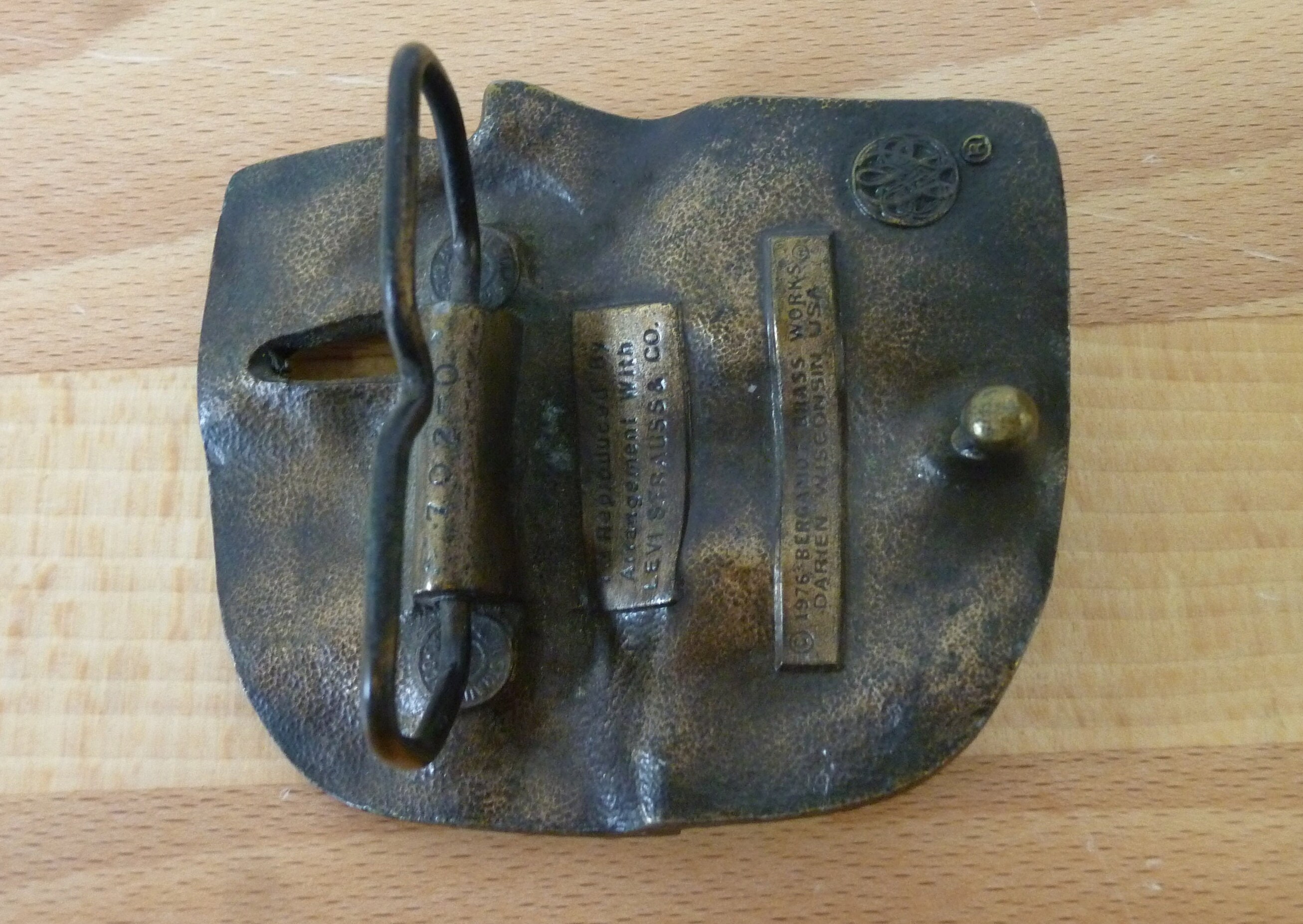 Vintage Levis Belt Buckle - Brass Buckle - 1976 Bergamot Vintage Levis Belt Buckle - Brass Buckle - 1976 Bergamot