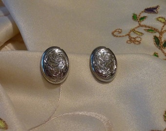 Vintage Silver Earrings ~  Wonderful Vintage Sterling Silver Filigreed Earrings ~ Mothers Day ~ Filigree Design ~ Screw Backs