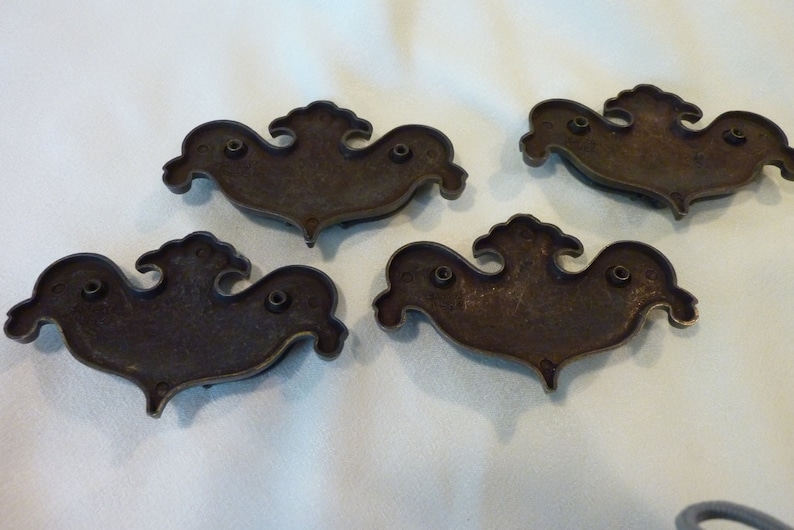 Perfect for That Reno Project Brass Tone Decorative Drawer Handles Vintage Dresser Pulls 4 Door Handles