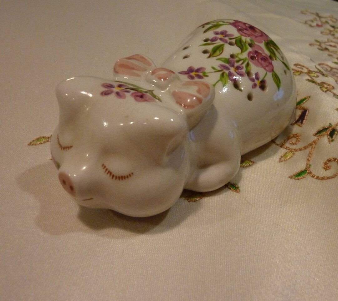 Vintage Avon Potpourri Holder Sleeping Piggy Marked on Etsy