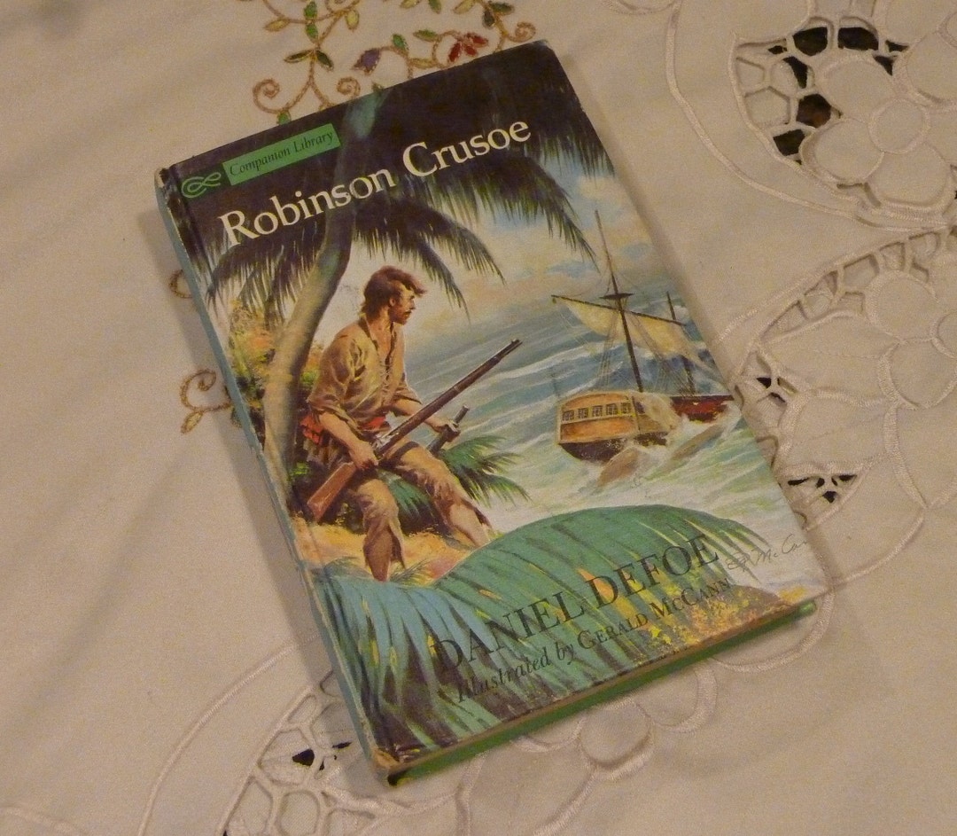 Vintage Robinson Crusoe - by Daniel Defoe - Hardcover ~ Grosset ...