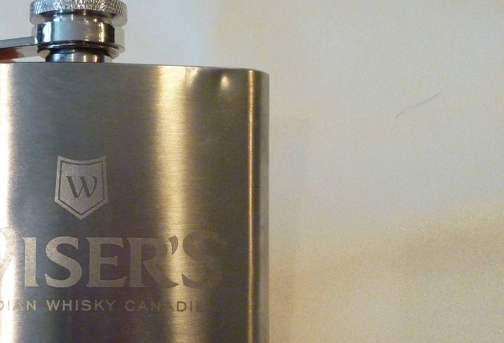 Vintage Flask ~ 1980s Wiser's Canadian Whiskey 6 Oz