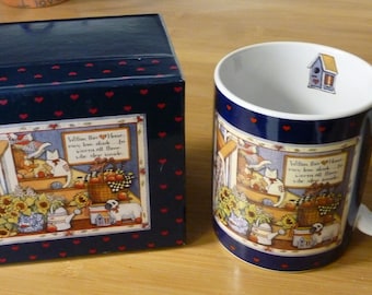 Vintage Lang and Wise Collector Mug ~ "Within This Home" from an original painting by Susan Winglet ~ In Original Box