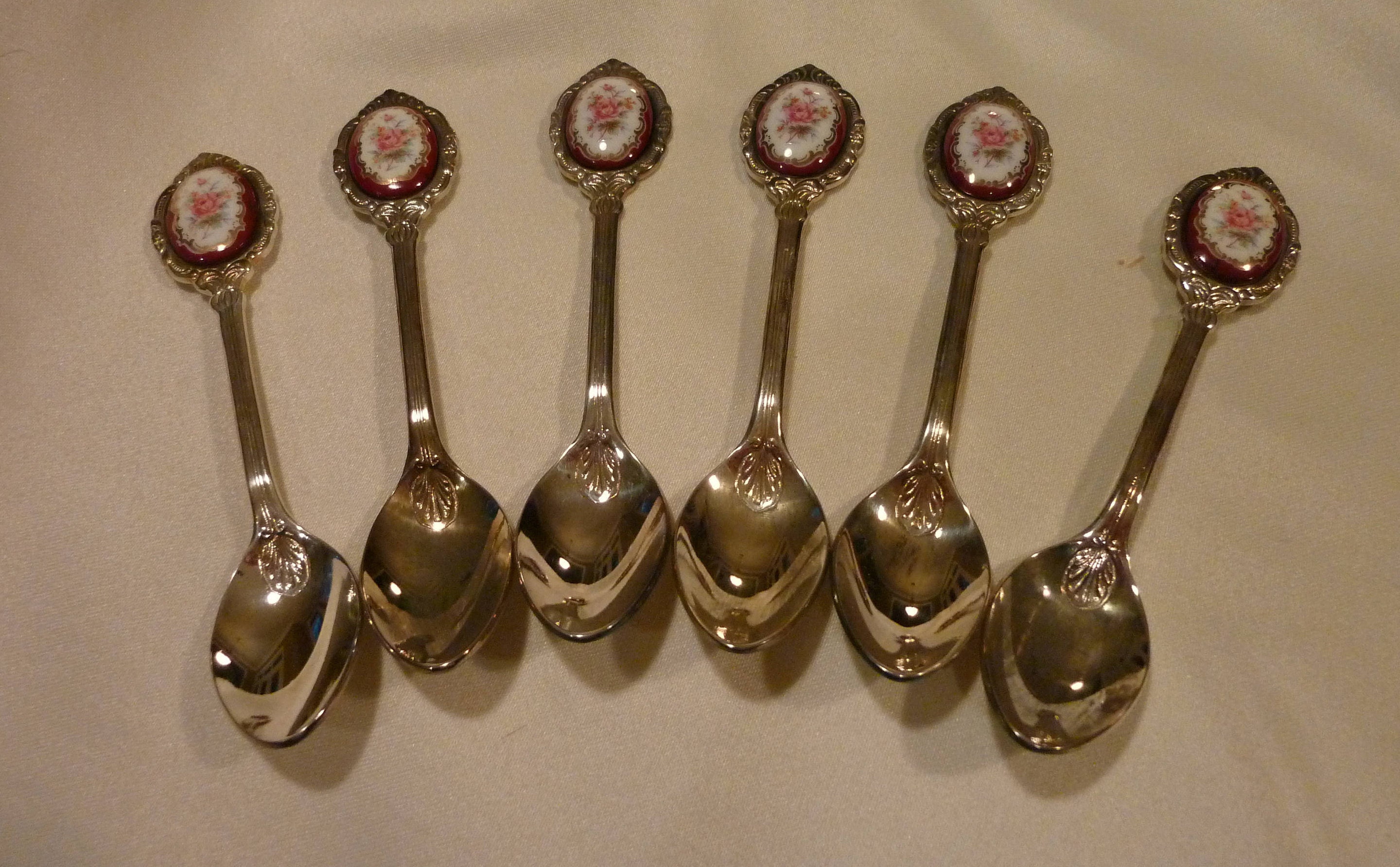 Vintage Collector Spoons 6 Silver Plated on Steel Hand Etsy