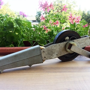 Vintage measuring tape Metal tape measure Metal ruler Roll measures tape Steel tape Measuring tool Folding meter Metric measure tape Gift