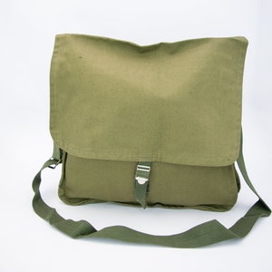 Vintage Canvas Tasche NEVER USED Messenger Tasche Military Tasche Crossbody Tasche Alltagstasche Unisex Tasche Herrentasche Damentasche Geschenk für ihn Geschenk für sie