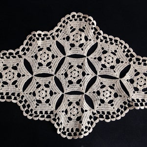 Vintage crochet table doily Handmade table cloth Hand knitted lace Crochet tablecloth Table decor Kitchen decor Cabinet decor Gift idea