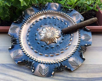 手作り銅灰皿、銅灰皿、ヴィンテージ灰皿、装飾灰皿、葉巻/タバコ用銅