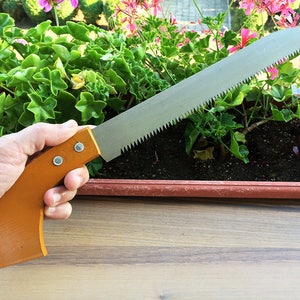 Vintage saw Handsaw NEVER USED Primitive hand-saw Cutting tool Retro saw with wooden handle Old blade Carpenter tool Woodworkers tool Gift