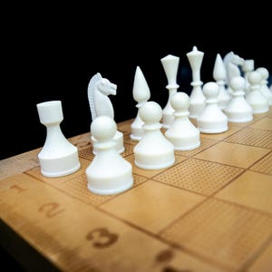 Wooden Chess Set, Portable Chess Board, Wooden Folding Chess Board, 2 in 1 Chess and Checkers Set, Vintage Board Games, Backgammon Set