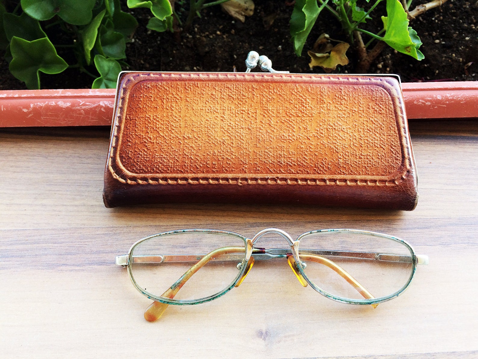 Leather Glasses Case Vintage Glass Case Retro Spectacles Case Etsy