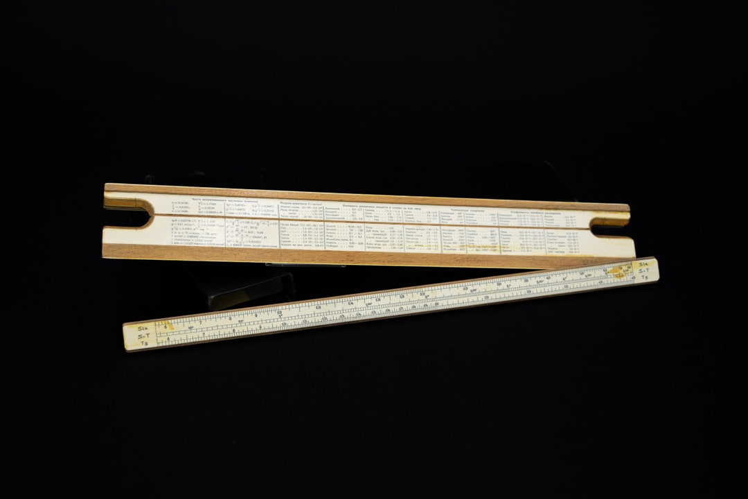 Vintage Ruler Logarithmic Ruler 1970 USSR Slide Ruler Math Calculation ...