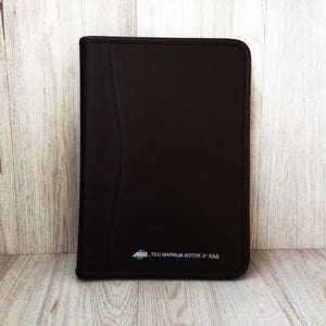 Vintage leather folder Leatherette case Document organizer Sleeve case Leather bag Old portfolio Retro portfolio Vintage case Gift