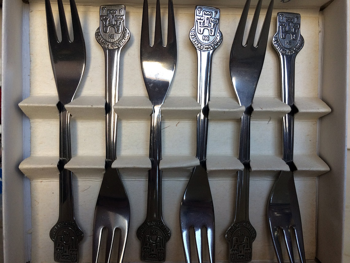 Vintage Forks NEVER USED Stainless Steel Forks Set of 6 Etsy