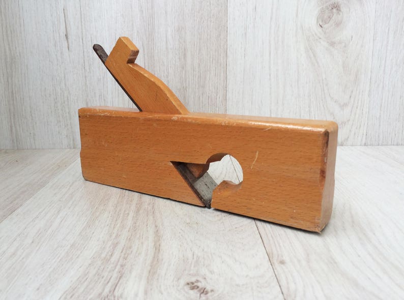 Vintage Plane Wooden Grater Carpenter Planer Woodworker Tool Image 0