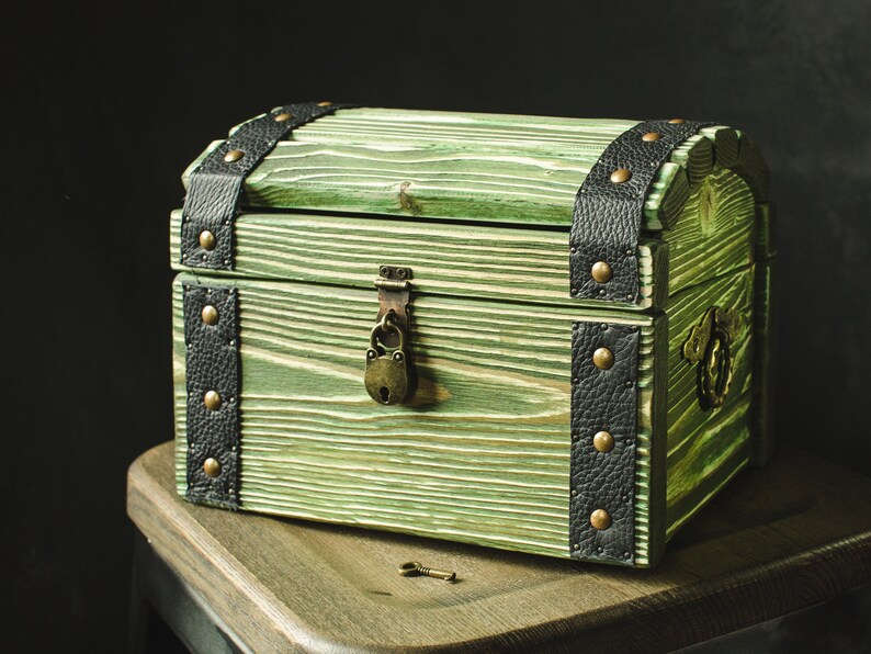 Cofre de almacenamiento de madera mediana caja de | Etsy