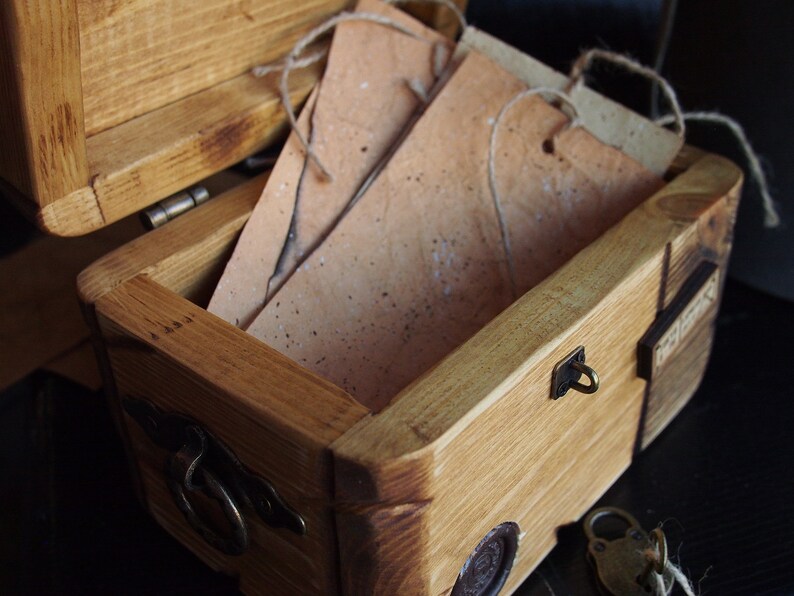 Small chest with lock Wooden storage chest Wood box with Etsy