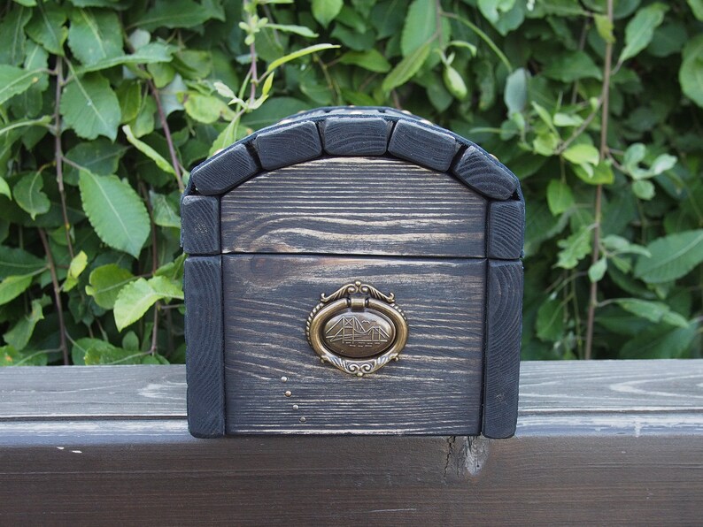 Cofre del tesoro pirata negro cofre de almacenamiento de | Etsy