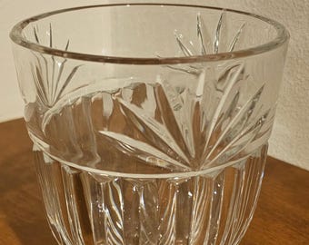 Vintage Bohemian Hand-Cut Lead Crystal Ice Bucket & Centerpiece Urn
