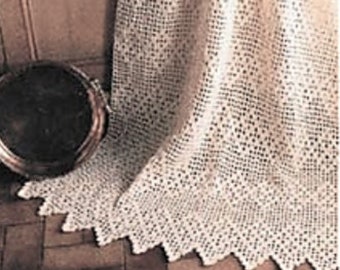 Lace Afghan Crochet Pattern  Vintage Lacy Afghan Crochet Pattern PDF Instant Download