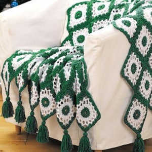 Lace Squares Afghan Crochet Pattern  Diamonds Afghan Crochet Pattern PDF Instant Download