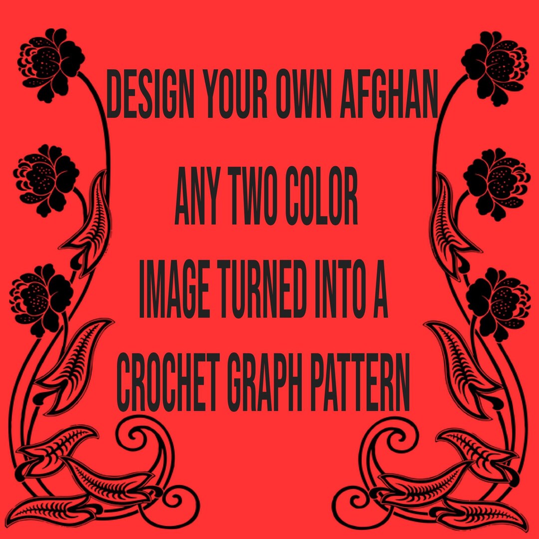 Graphghan Design Custom Design Your Own Two Color Graphghan, Afghan, Pillow, Scarf Etc ...