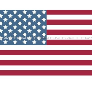 May include: A red, white, and blue American flag with 50 white stars on a blue field and 13 alternating red and white stripes.