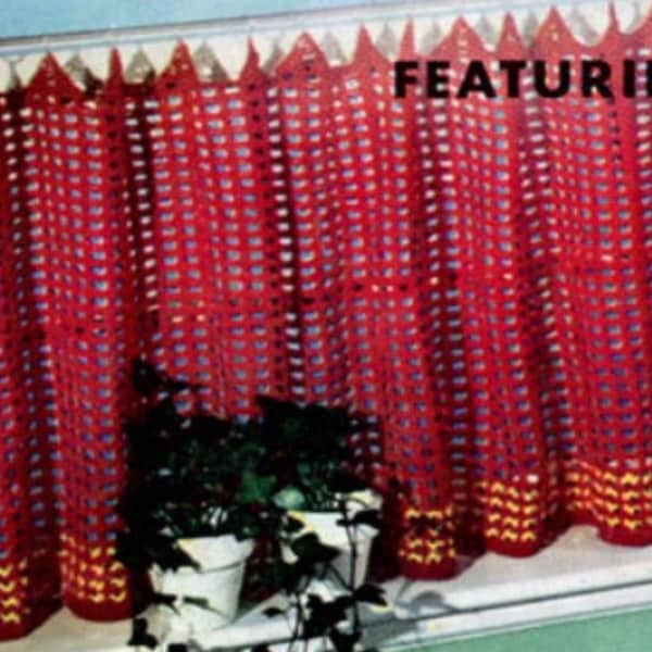 Curtain Valance Crochet Pattern  Cafe Curtain Crochet Pattern PDF Instant Download