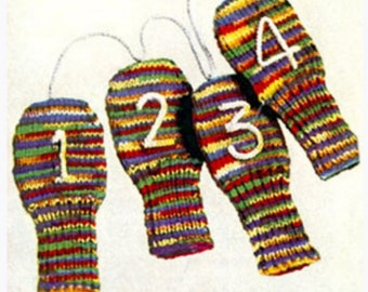 Golf Club Cover Knitting Pattern Golf Head Mitts Knitting Pattern PDF Instant Download